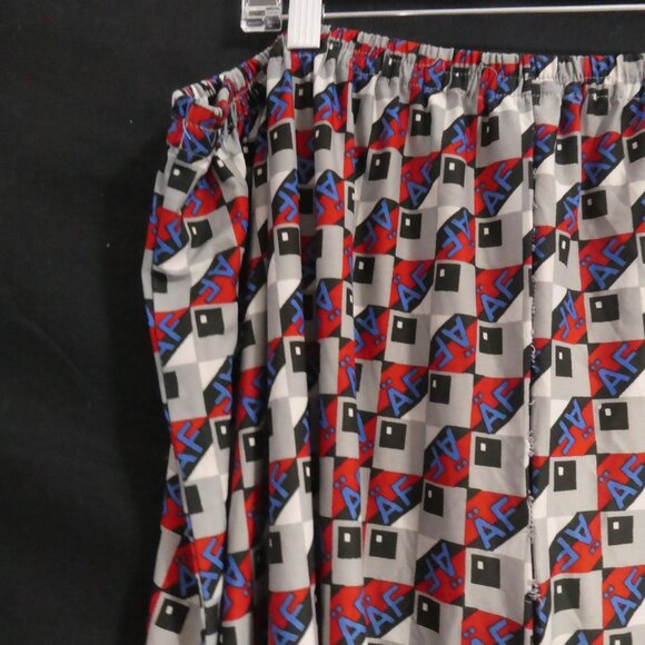 Handmade "AF" and Geometric Print Elastic Lounge / Pajama Pants | 18.5 waist - Picture 10 of 16